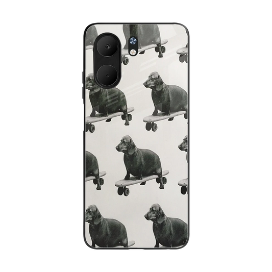 Pup Skater back phone cover | glass case for oppo a5x 5g