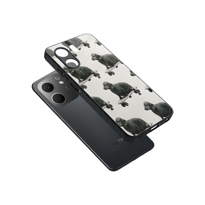 Pup Skater sleek oppo a5x 5g cover with tempered glass back and TPU edges