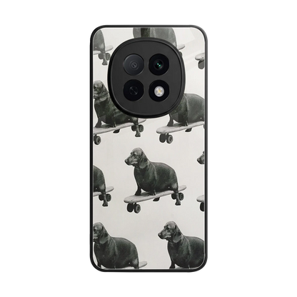 Pup Skater back phone cover | glass case for oppo f29 pro 5g