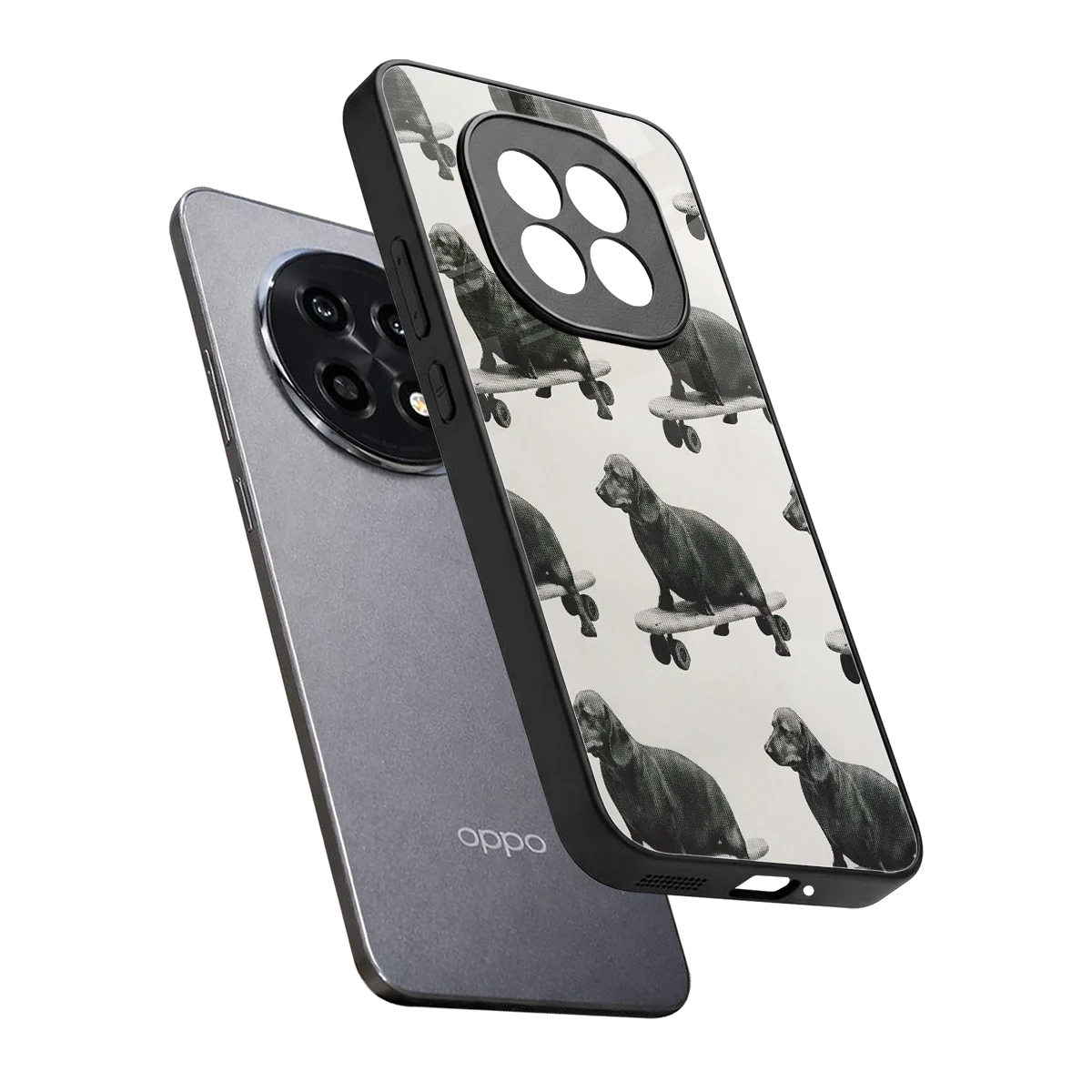 Pup Skater sleek oppo f29 pro 5g cover with tempered glass back and TPU edges