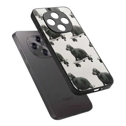 Pup Skater sleek oppo f31 pro 5g cover with tempered glass back and TPU edges