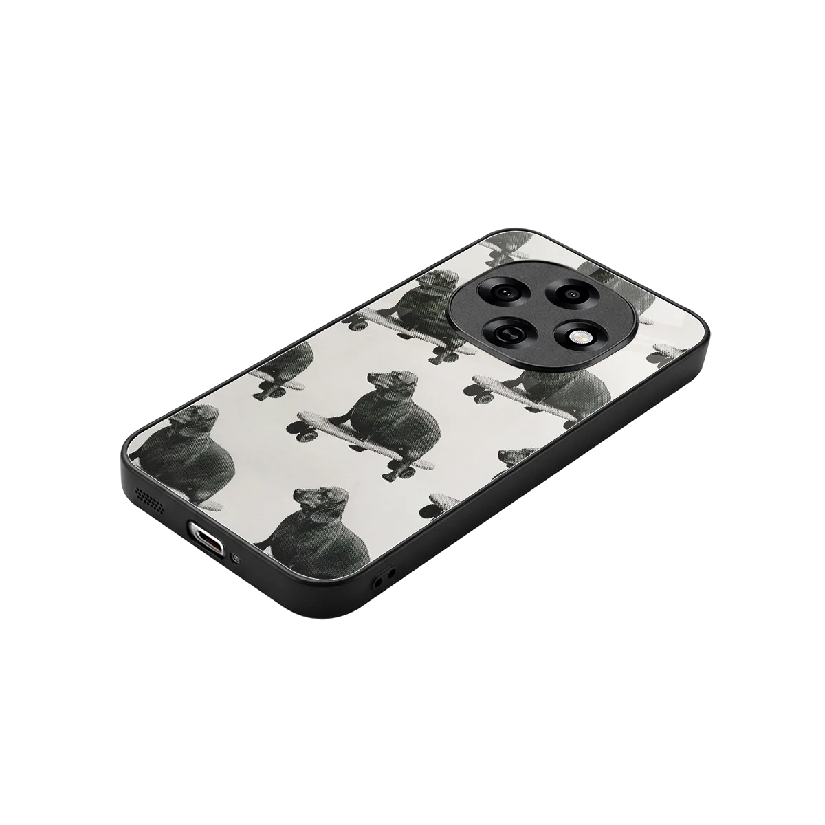 Pup Skater stylish phone case for oppo f31 pro 5g | glossy glass and slim fit