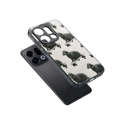 Pup Skater sleek oppo find x9 cover with tempered glass back and TPU edges