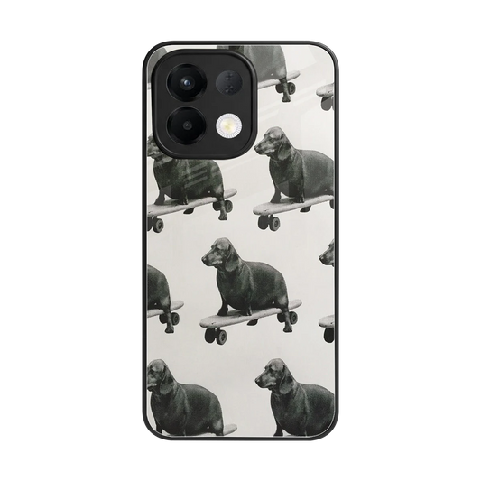 Pup Skater back phone cover | glass case for oppo k13 5g