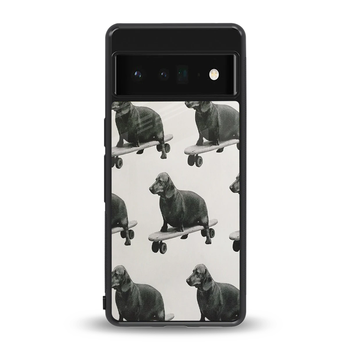 Pup Skater back phone cover | glass case for google pixel 6 pro