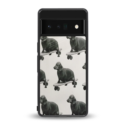 Pup Skater back phone cover | glass case for google pixel 6 pro