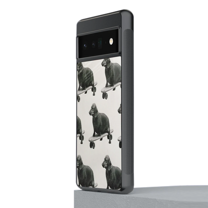 Pup Skater stylish phone case for google pixel 6 pro | glossy glass and slim fit