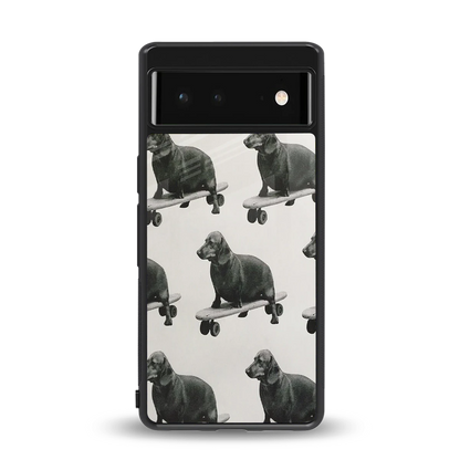 Pup Skater back phone cover | glass case for google pixel 6
