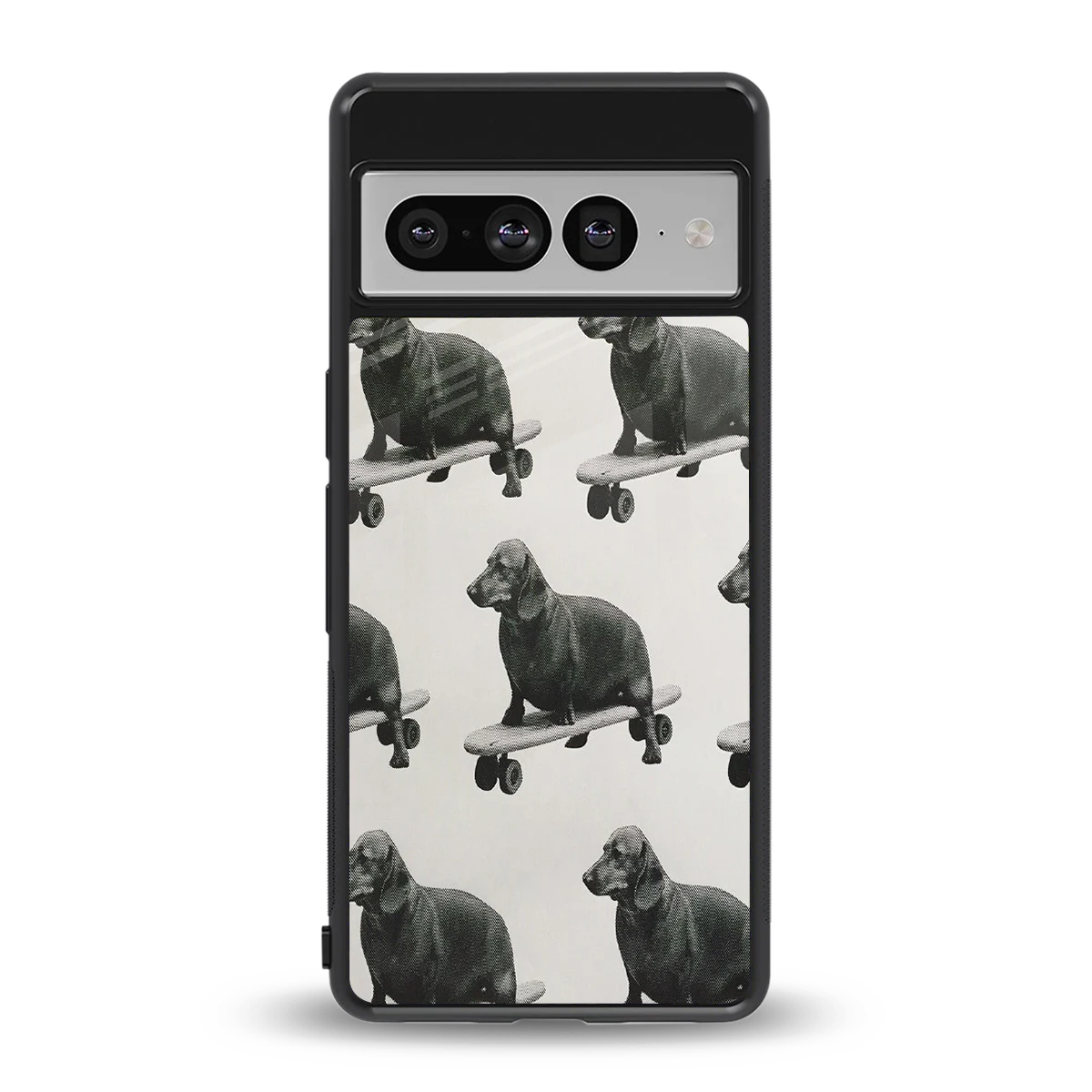 Pup Skater back phone cover | glass case for google pixel 7 pro