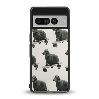 Pup Skater back phone cover | glass case for google pixel 7 pro