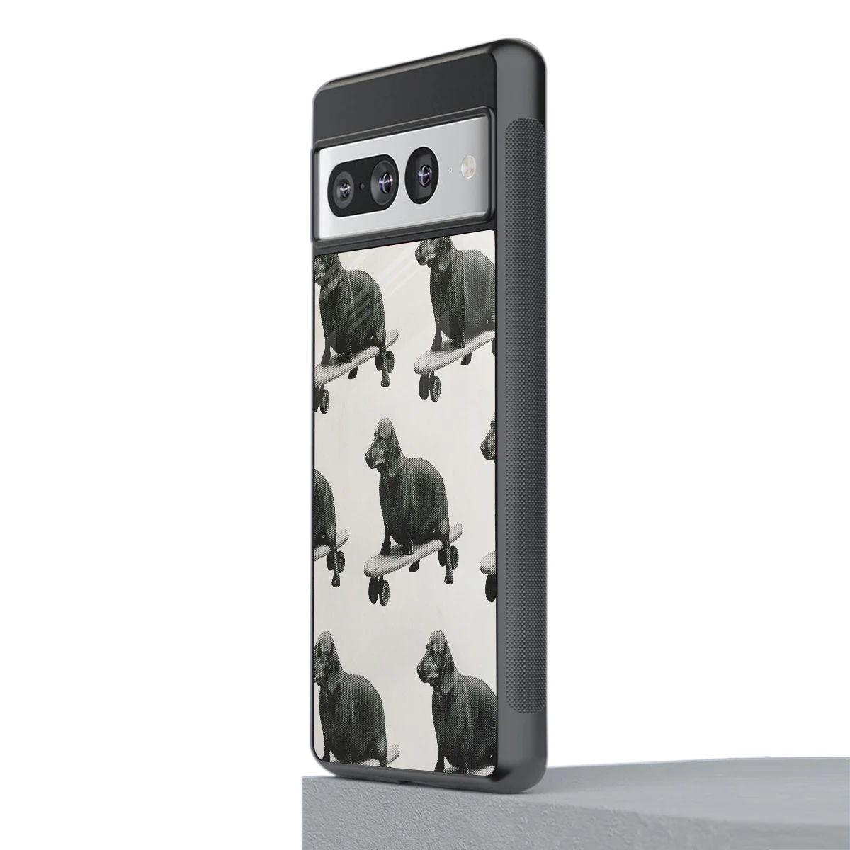 Pup Skater stylish phone case for google pixel 7 pro | glossy glass and slim fit