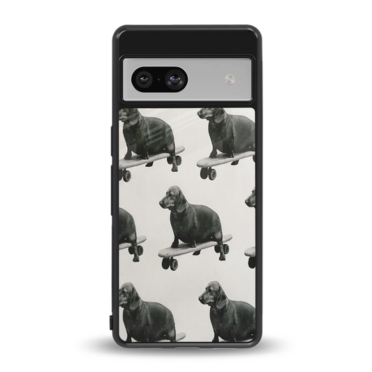 Pup Skater back phone cover | glass case for google pixel 7