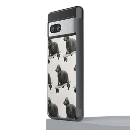 Pup Skater stylish phone case for google pixel 7 | glossy glass and slim fit