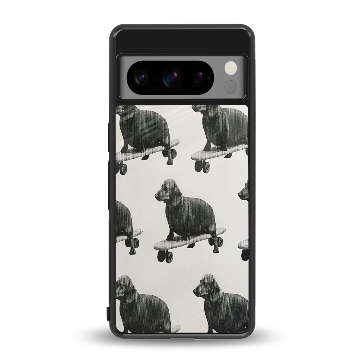 Pup Skater back phone cover | glass case for google pixel 8 pro