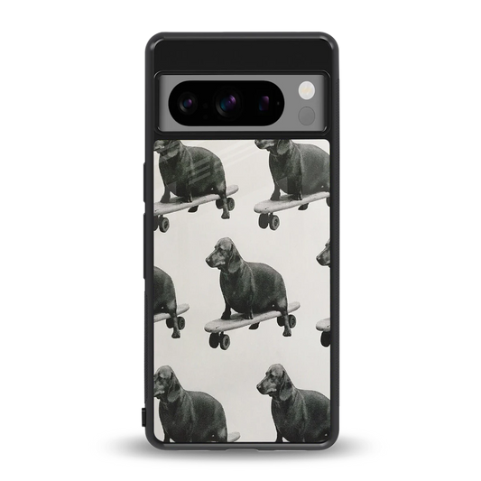 Pup Skater back phone cover | glass case for google pixel 8 pro