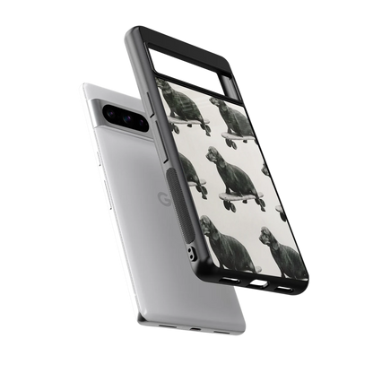 Pup Skater sleek google pixel 8 pro cover with tempered glass back and TPU edges
