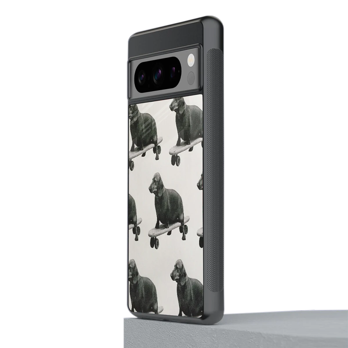 Pup Skater stylish phone case for google pixel 8 pro | glossy glass and slim fit