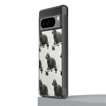 Pup Skater stylish phone case for google pixel 8 pro | glossy glass and slim fit