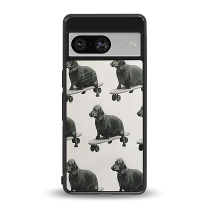 Pup Skater back phone cover | glass case for google pixel 8