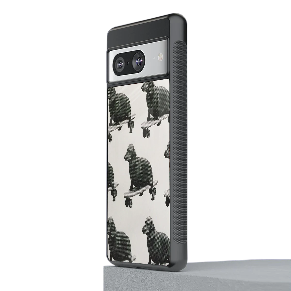 Pup Skater stylish phone case for google pixel 8 | glossy glass and slim fit