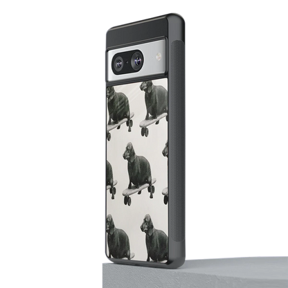 Pup Skater stylish phone case for google pixel 8 | glossy glass and slim fit