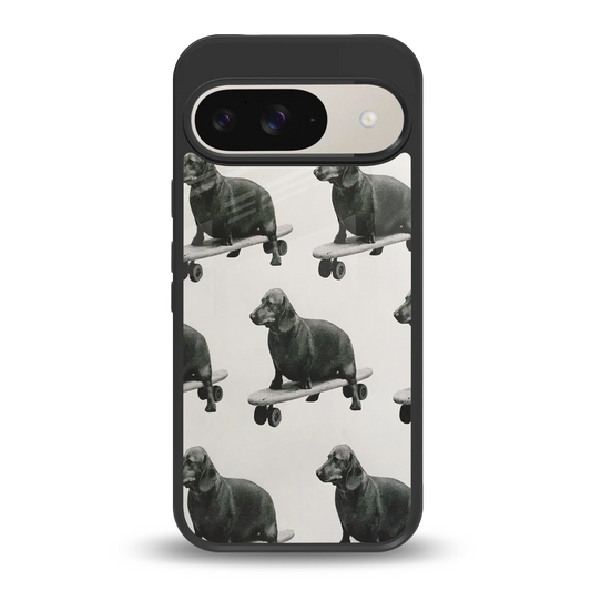Pup Skater back phone cover | glass case for google pixel 9