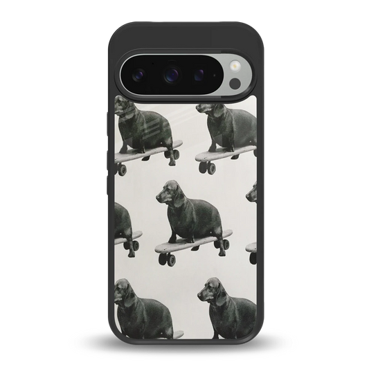 Pup Skater back phone cover | glass case for google pixel 9 pro