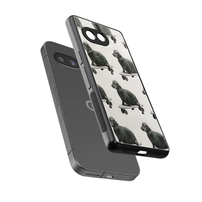 Pup Skater sleek google pixel 10a cover with tempered glass back and TPU edges