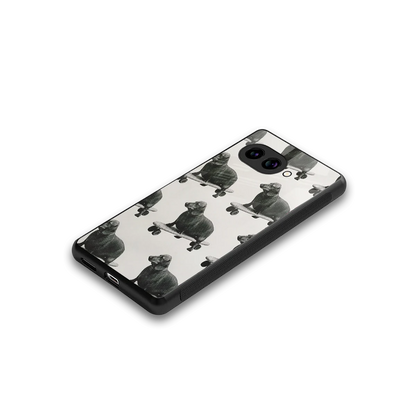 Pup Skater stylish phone case for google pixel 10a | glossy glass and slim fit