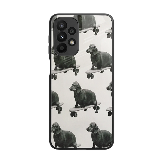 Pup Skater back phone cover | glass case for samsung galaxy a23