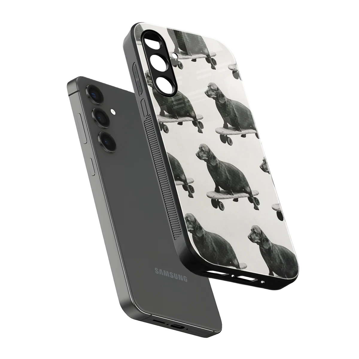 Pup Skater sleek samsung galaxy a16 5g cover with tempered glass back and TPU edges