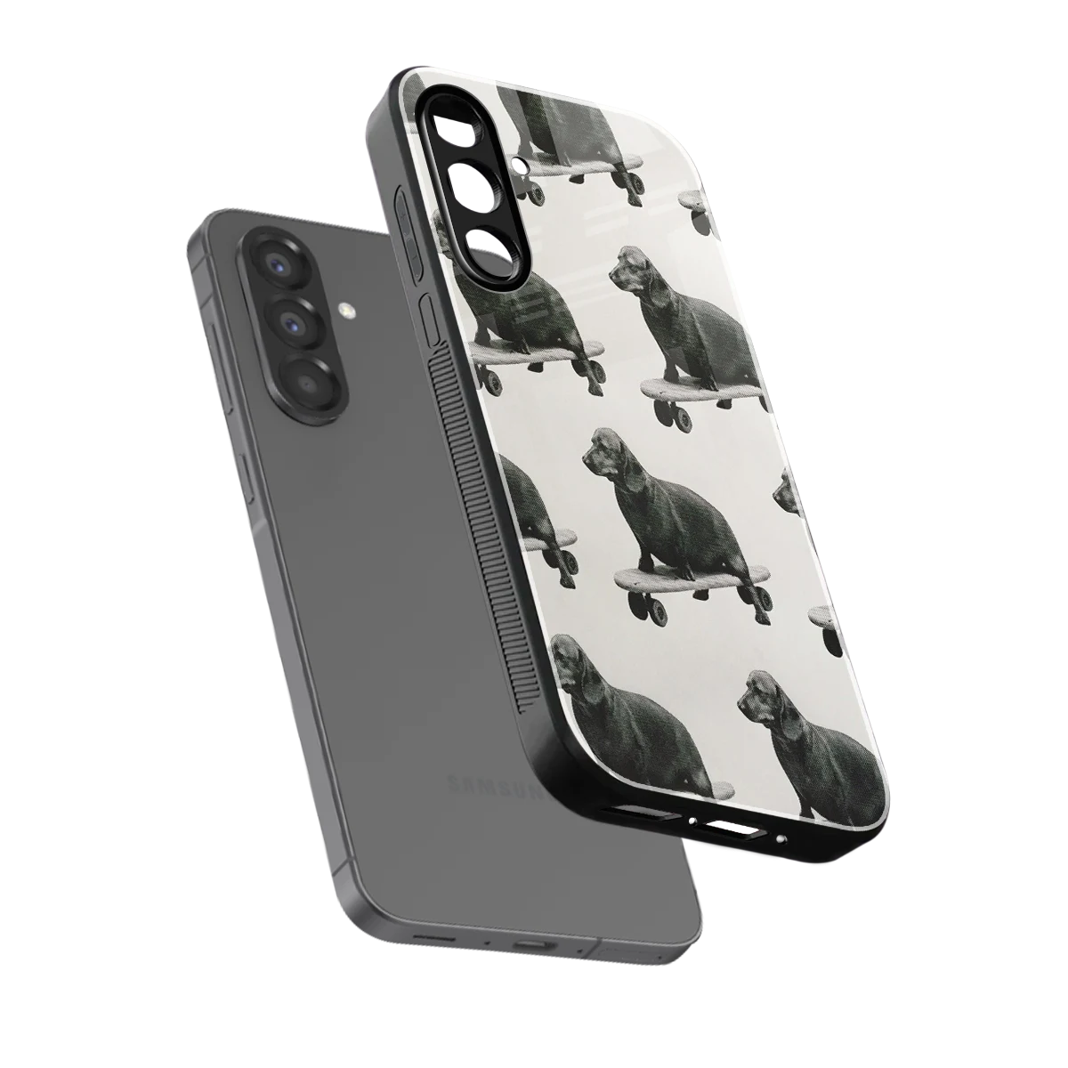 Pup Skater sleek samsung galaxy a36 5g cover with tempered glass back and TPU edges
