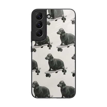 Pup Skater back phone cover | glass case for samsung galaxy s22