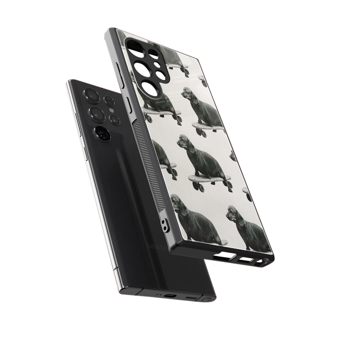 Pup Skater sleek samsung galaxy s23 ultra cover with tempered glass back and TPU edges