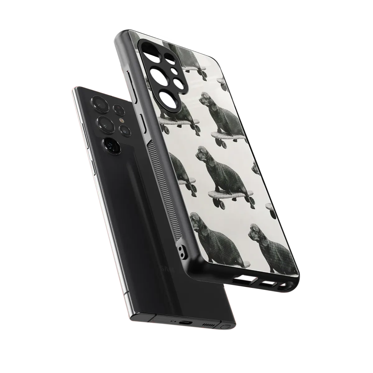 Pup Skater sleek samsung galaxy s25 ultra cover with tempered glass back and TPU edges