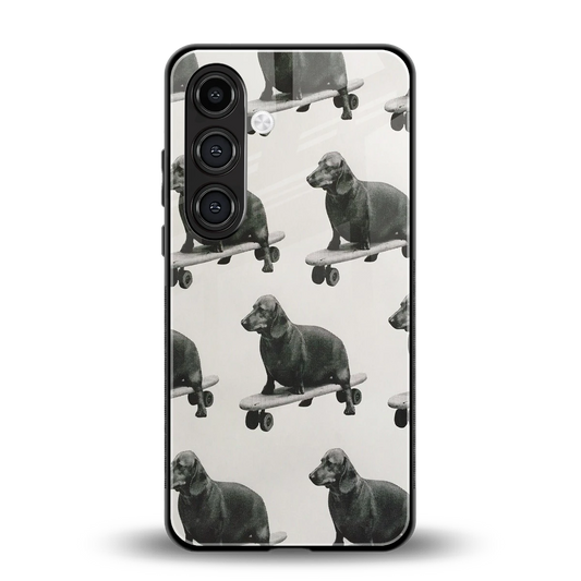Pup Skater back phone cover | glass case for samsung galaxy s24
