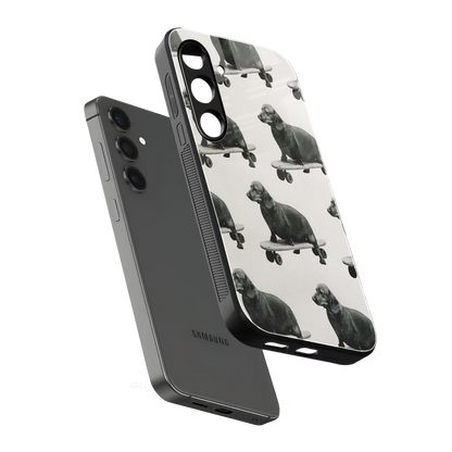 Pup Skater sleek samsung galaxy s24 cover with tempered glass back and TPU edges