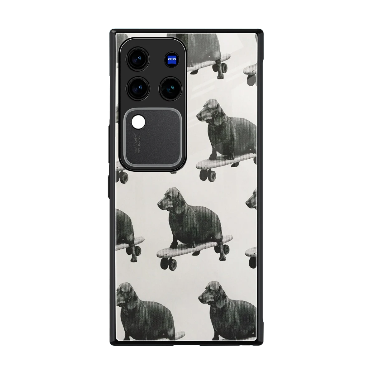 Pup Skater back phone cover | glass case forvivo v30 pro