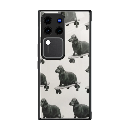 Pup Skater back phone cover | glass case forvivo v30 pro