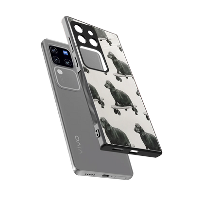 Pup Skater sleekvivo v30 pro cover with tempered glass back and TPU edges