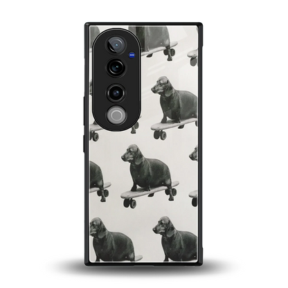 Pup Skater back phone cover | glass case for vivo v40 pro