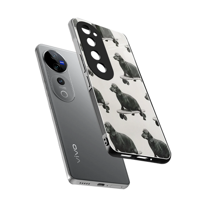 Pup Skater sleek vivo v40 pro cover with tempered glass back and TPU edges