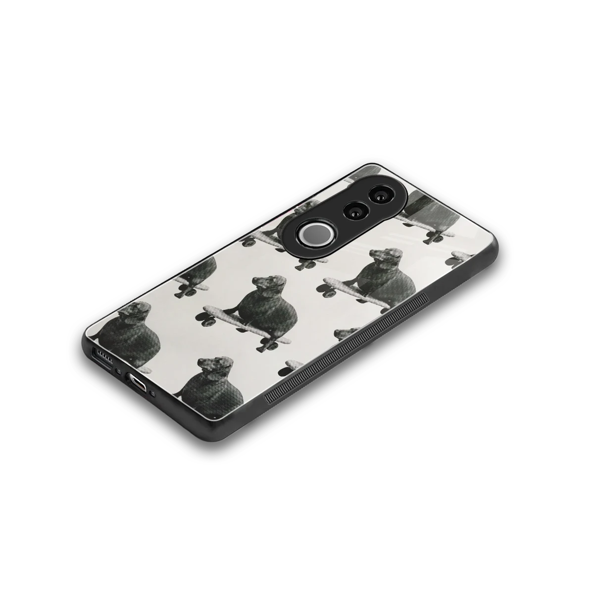 Pup Skater stylish phone case for vivo v50 | glossy glass and slim fit