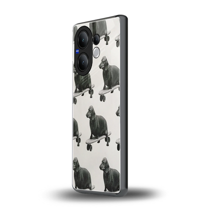 Pup Skater vivo v60 mobile cover | shockproof glass phone case