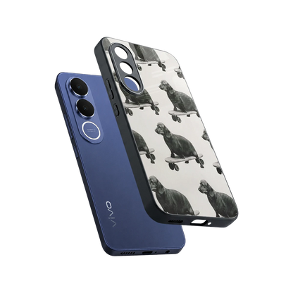 Pup Skater sleek vivo v70 fe cover with tempered glass back and TPU edges