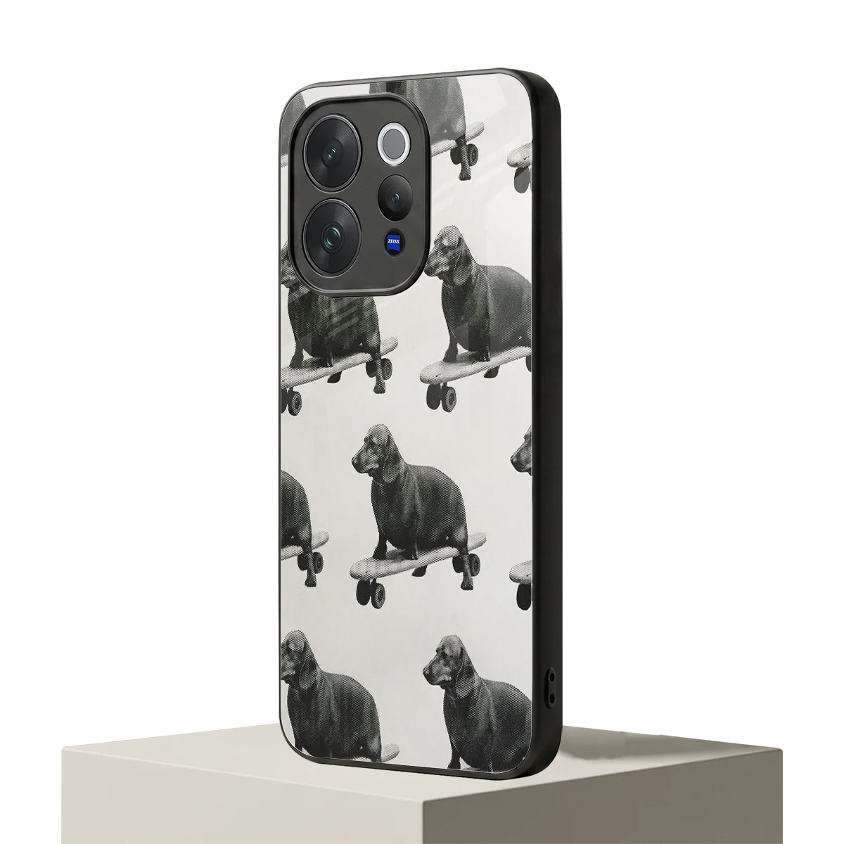 Pup Skater vivo v70 mobile cover | shockproof glass phone case