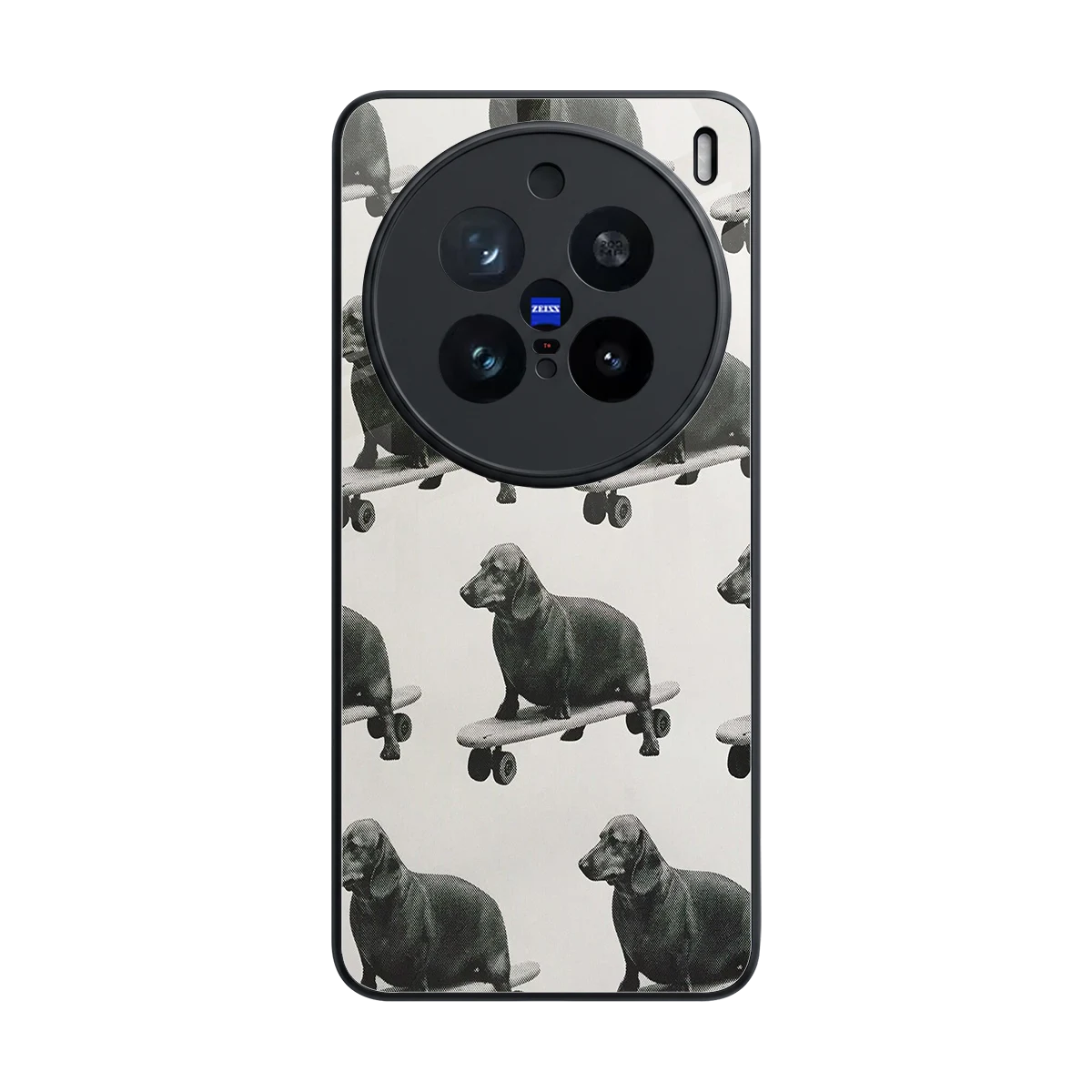 Pup Skater back phone cover | glass case for vivo x200 pro