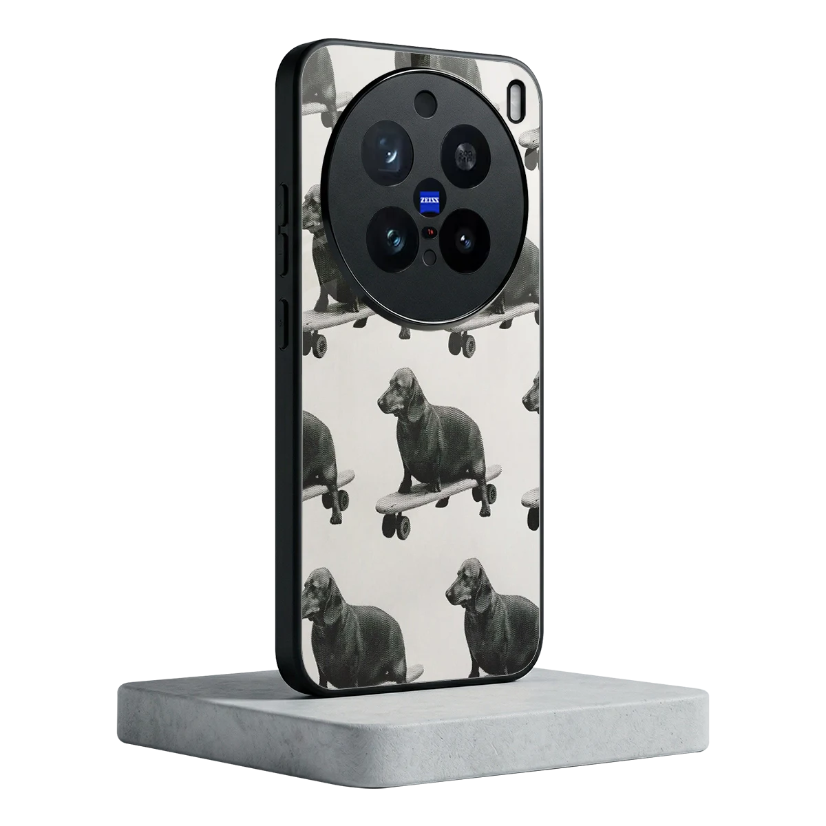 Pup Skater vivo x200 pro mobile cover | shockproof glass phone case