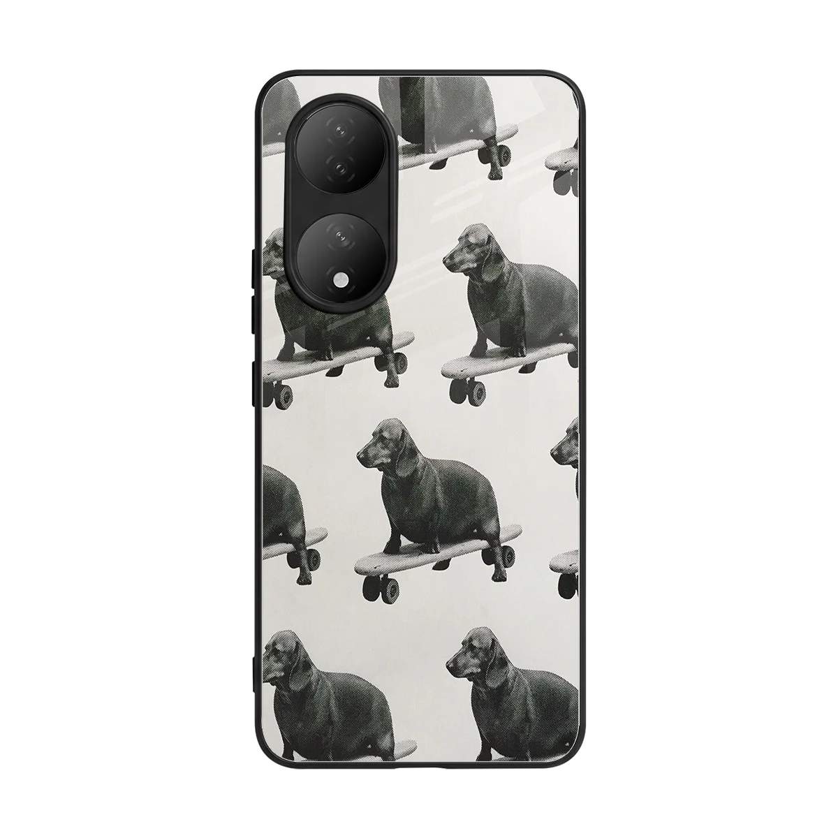 Pup Skater back phone cover | glass case for Vivo-y100