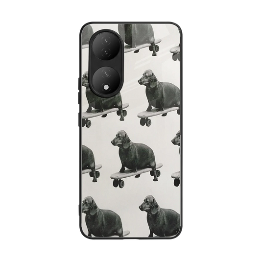 Pup Skater back phone cover | glass case for Vivo-y100